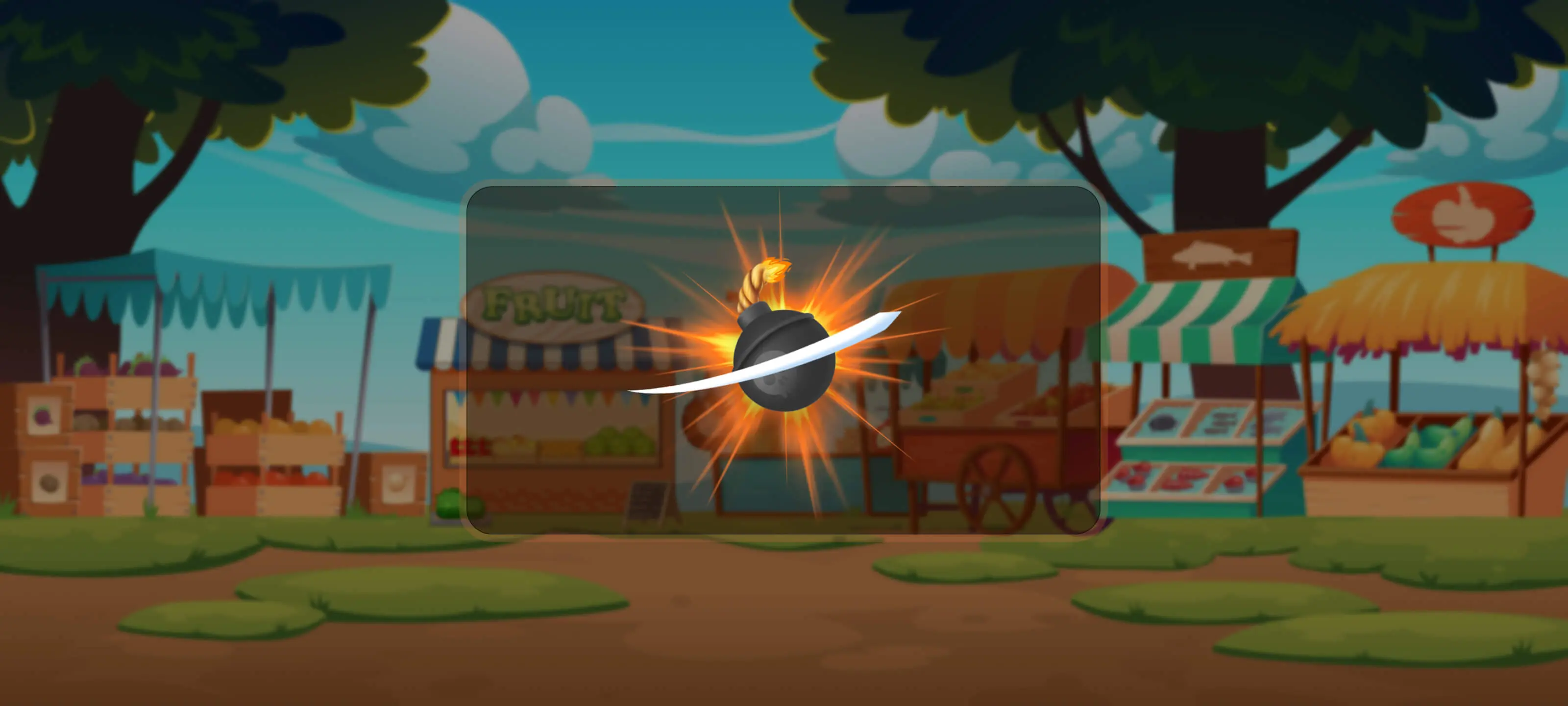 Identify and avoid slicing black bombs. Slicing a bomb results in losing a life.