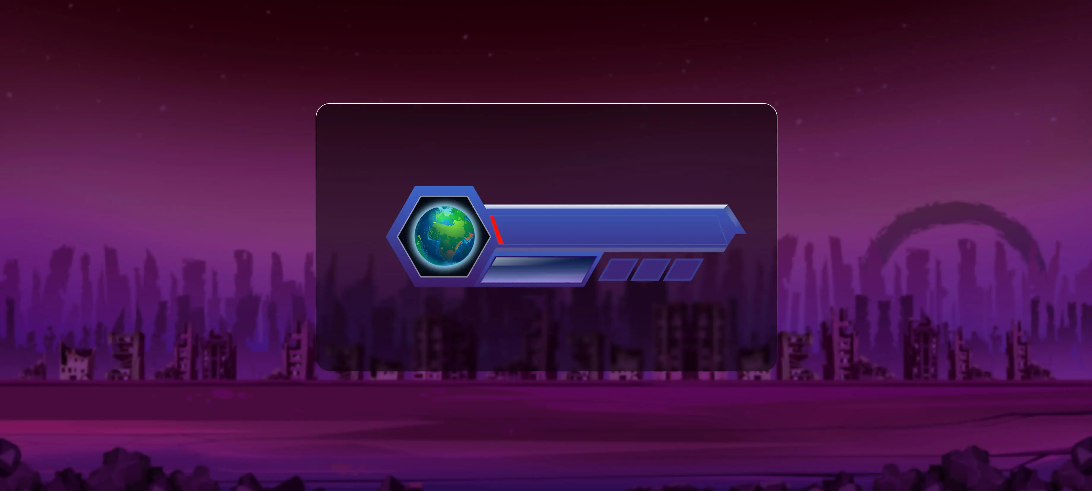 The game continues until your health bar is fully depleted.